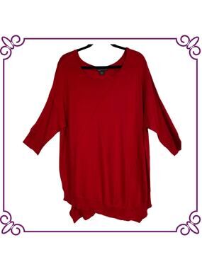Covington Woman Boat Neck 1/2 Sleeve Lightweight Tunic Sweater 2X